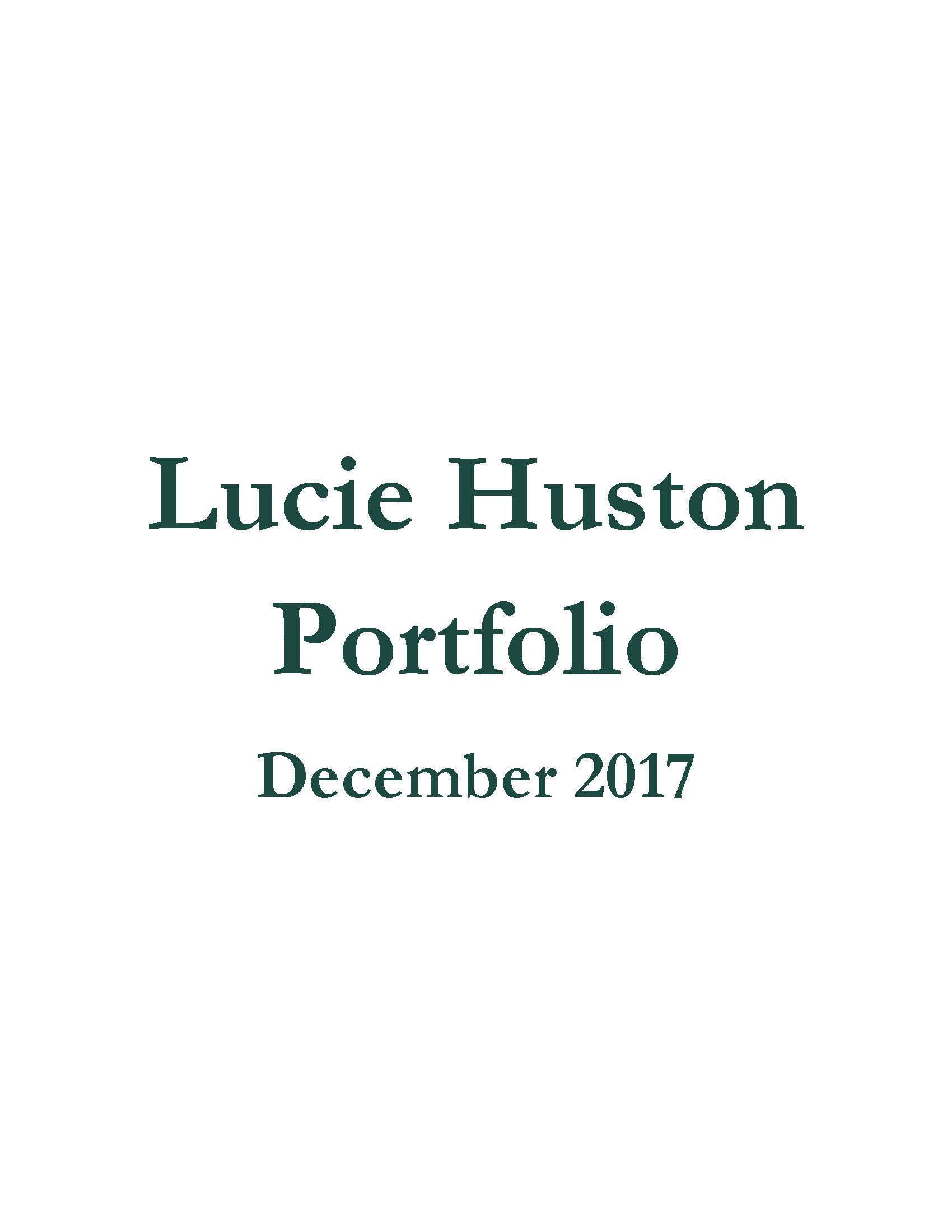 portfolio cover sheet